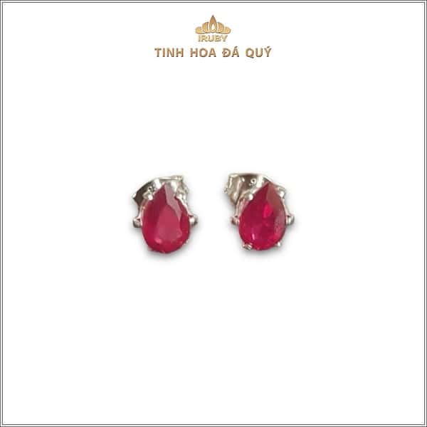 Mẫu đôi hoa tai Ruby giọt nước - IRRF 240117 hình ảnh