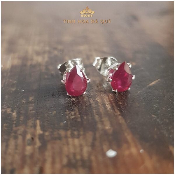 Mẫu đôi hoa tai Ruby giọt nước - IRRF 240117 hình ảnh 2