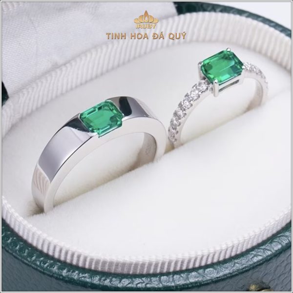 Mẫu nhẫn cưới Emerald Matching - IREM 240230 hình ảnh 3