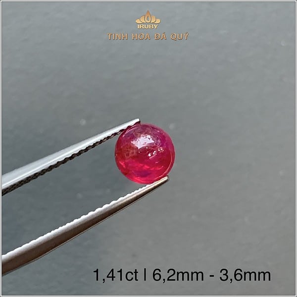 Đá Ruby cabochon chất kính trong 1,41ct - IRRC205 2401141 hình ảnh 2