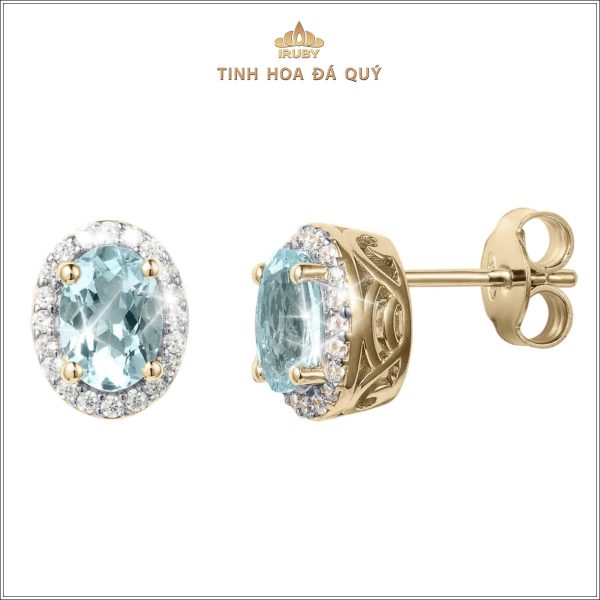 Mẫu hoa tai Aquamarine Vintage - IRAQ 240362 hình ảnh 1