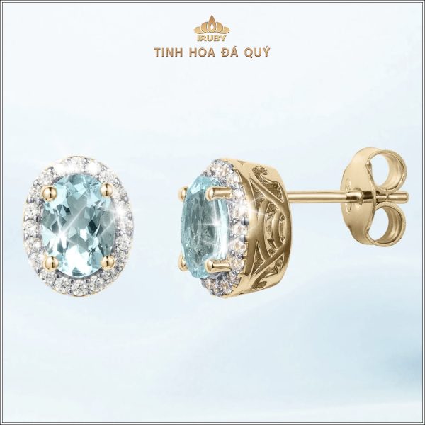 Mẫu hoa tai Aquamarine Vintage - IRAQ 240362 hình ảnh 2