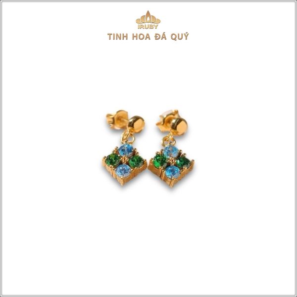 Mẫu hoa tai Topaz mix Emerald - IRTE 240355 hình ảnh