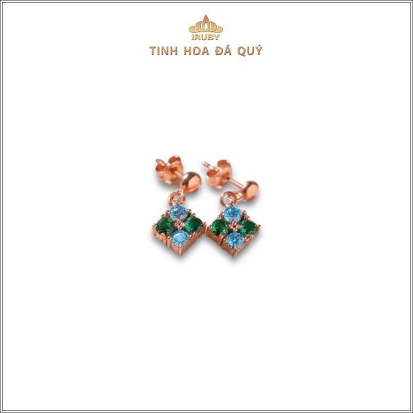 Mẫu hoa tai Topaz mix Emerald - IRTE 240355 hình ảnh 1