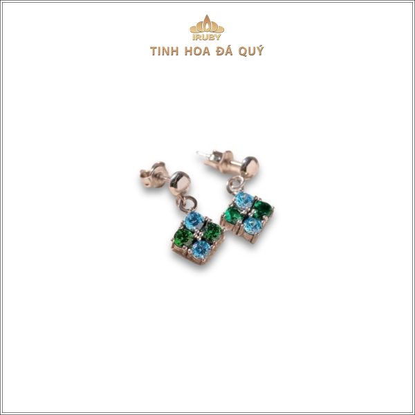 Mẫu hoa tai Topaz mix Emerald - IRTE 240355 hình ảnh 2