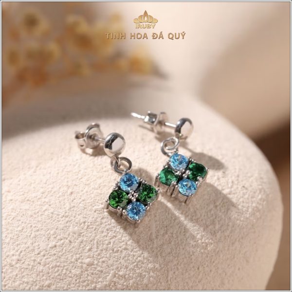 Mẫu hoa tai Topaz mix Emerald - IRTE 240355 hình ảnh 5