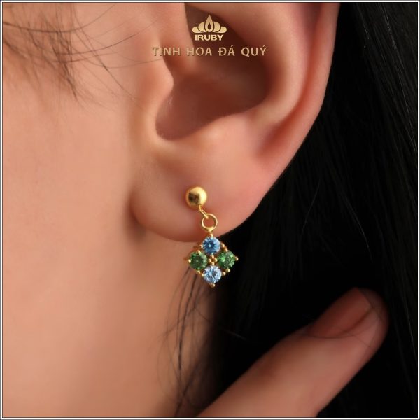 Mẫu hoa tai Topaz mix Emerald - IRTE 240355 hình ảnh 7