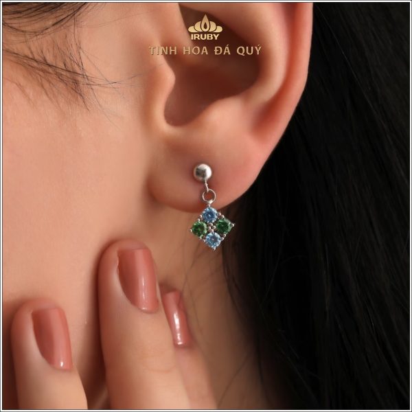 Mẫu hoa tai Topaz mix Emerald - IRTE 240355 hình ảnh 9