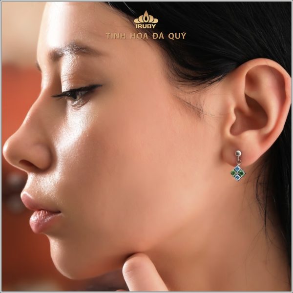 Mẫu hoa tai Topaz mix Emerald - IRTE 240355 hình ảnh 10