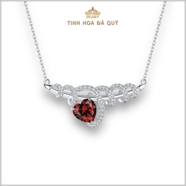 Mẫu mặt dây Garnet Heart - IRGN 240354 hình ảnh