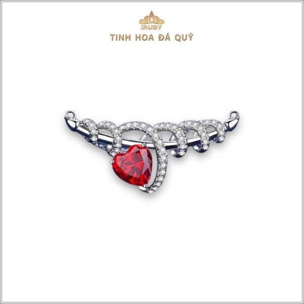 Mẫu mặt dây Garnet Heart - IRGN 240354 hình ảnh 1