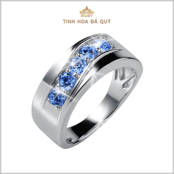 Mẫu nhẫn nam Sapphire Sterling - IRSP 240352 hình ảnh 1