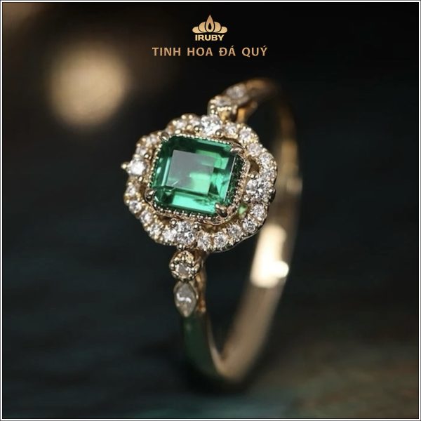 Mẫu nhẫn nữ Emerald hoàng gia - IREM 240138 hình ảnh 3