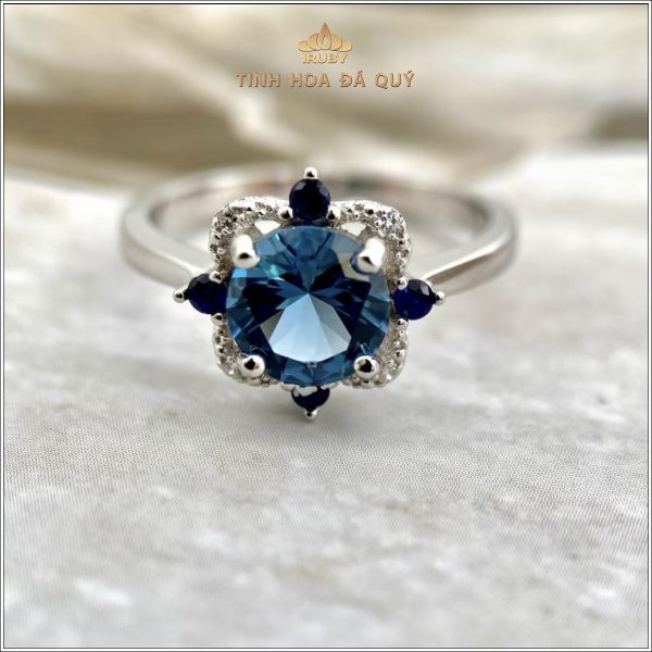 Mẫu nhẫn nữ Topaz kết Sapphire & Kim Cương - IRTP 240353 hình ảnh 1