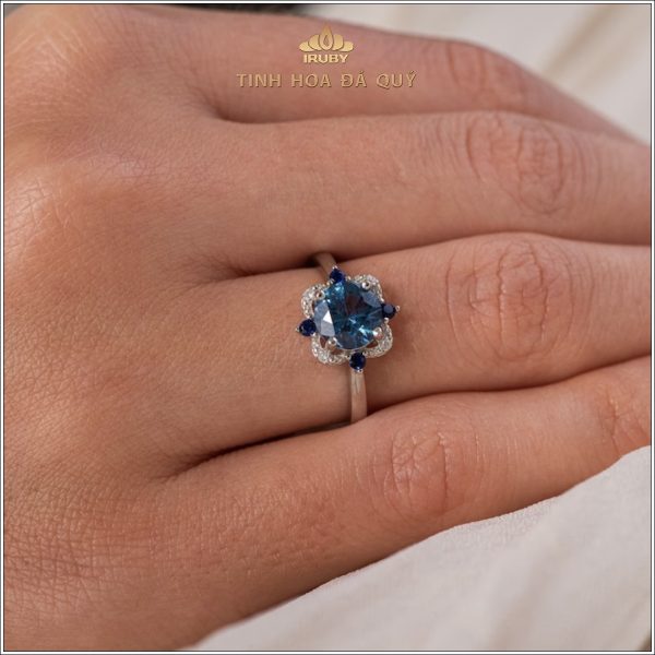 Mẫu nhẫn nữ Topaz kết Sapphire & Kim Cương - IRTP 240353 hình ảnh 5