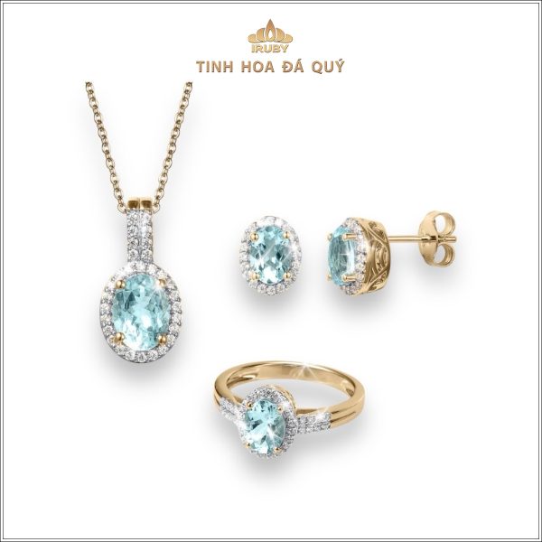 Mẫu trang sức bộ Aquamarine Vintage - IRAQ 240363 hình ảnh