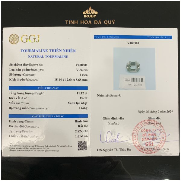 Nhẫn nam Tourmaline mẫu Chủ Tịch - IRTM 220611 hình ảnh 11