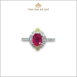 Nhẫn nữ Ruby đỏ huyết chiếu rực - IRRF 240301 hình ảnh