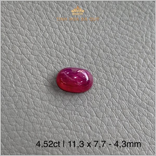 Đá Ruby cabochon Lục Yên tự nhiên 100% 4,52ct - IRRC220 2404452 hình ảnh 2