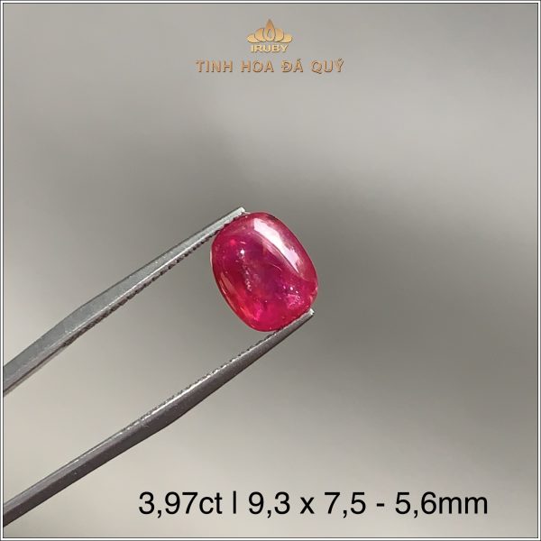 Đá Ruby cabochon đỏ huyết 3,97ct - IRRC219 2404397 hình ảnh 2