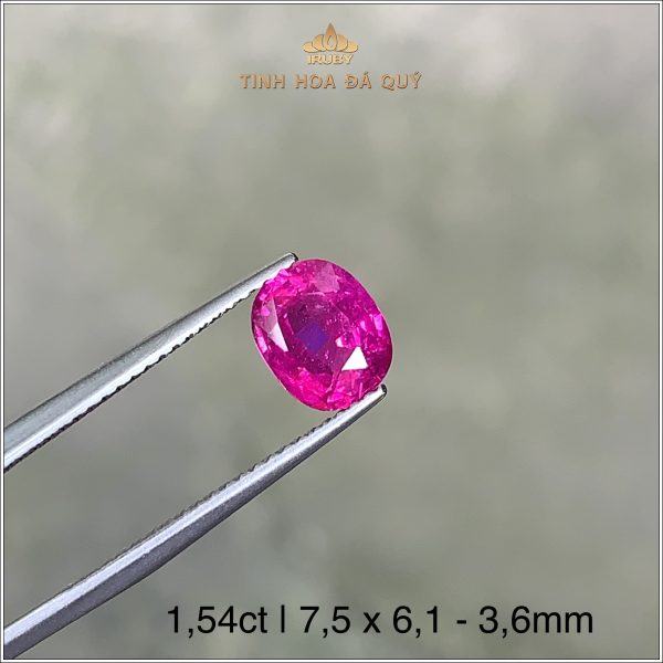 Đá Ruby facet đỏ hồng tự nhiên 100% 1,54ct - IRRF218 2404154 hình ảnh 2