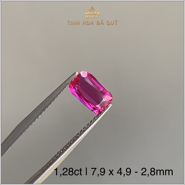 Đá Ruby facet đỏ hồng Lục Yên 1,28ct - IRRF226 2405128 hình ảnh 2