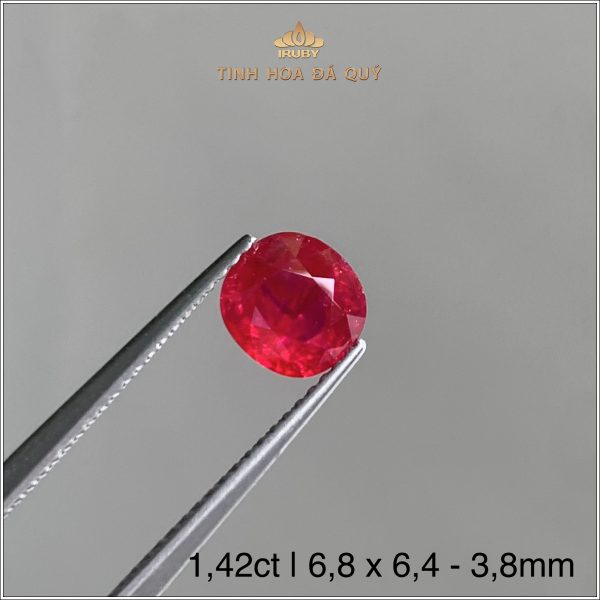 Đá Ruby facet đỏ huyết bồ câu Lục Yên không nhiệt 1,42ct - IRRF233 2405142 hình ảnh 2