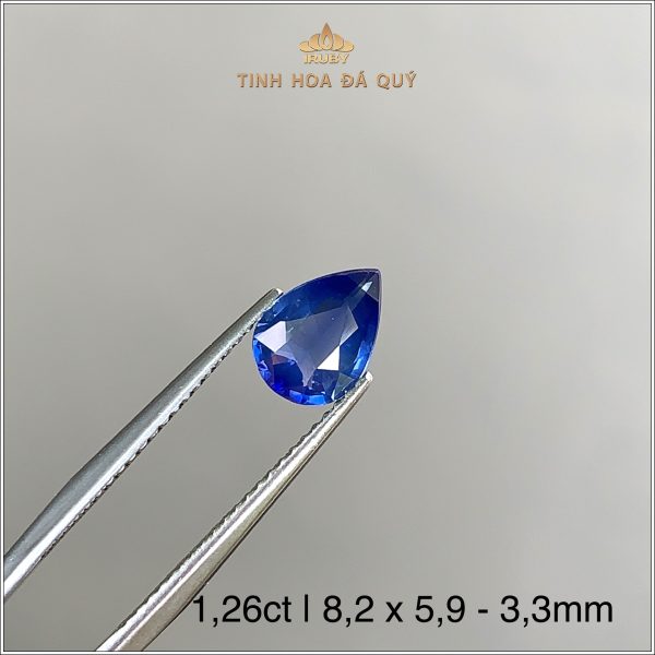 Đá Sapphire xanh lam khối giọt nước 1,26ct - IRBS195 2405126 hình ảnh 2