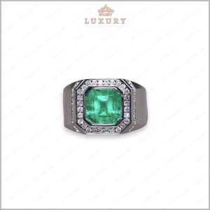 Nhẫn nam Emerald kết Kim Cương - IREM40 2404420 hình ảnh