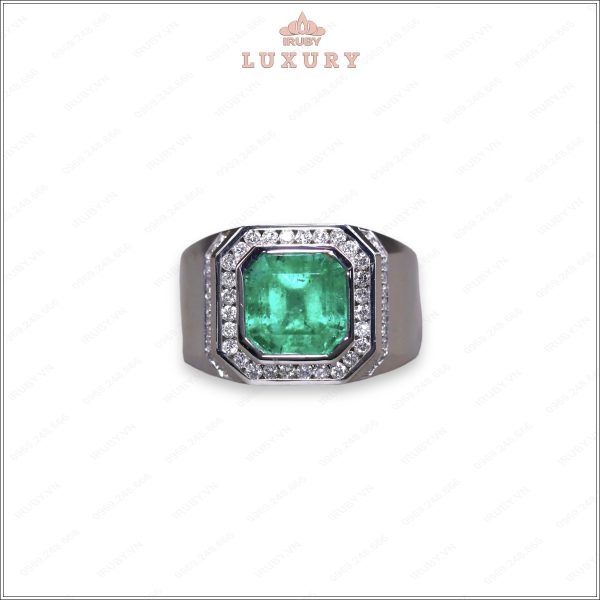 Nhẫn nam Emerald kết Kim Cương - IREM40 2404420 hình ảnh