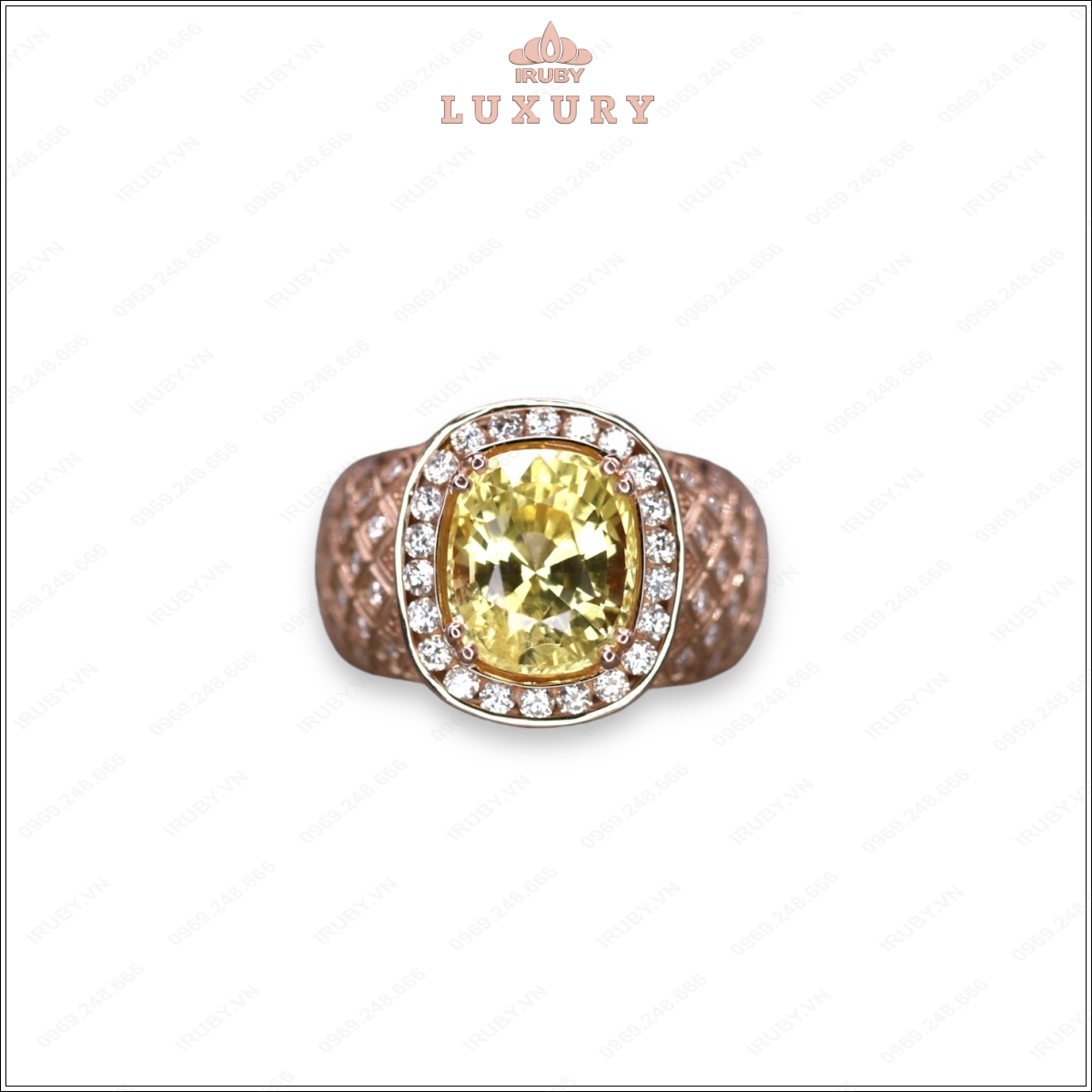 Nhẫn nam Sapphire vàng mẫu đai Kim Cương Luxury – IRYS165 2403558