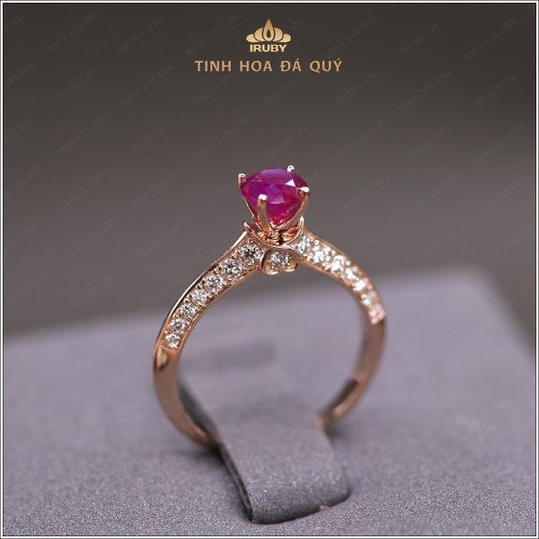 Nhẫn nữ Ruby kết Kim Cương - IRDM 236520 hình ảnh 4