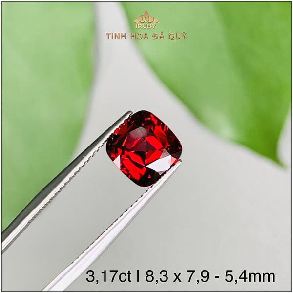 Đá Garnet Lục Yên gam màu đẹp nhất 3,17ct - IRGN126 2405317 hình ảnh 2