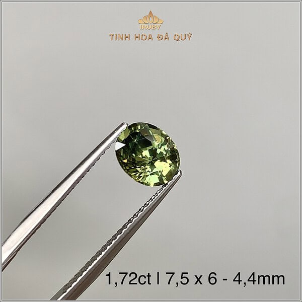 Đá Sapphire xanh lục tự nhiên 100% 1,72ct - IRGS245 2406172 hình ảnh 2