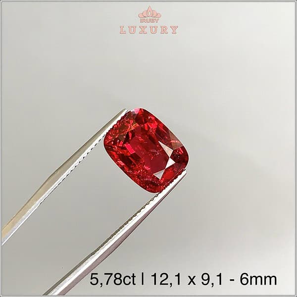 Đá Spinel Lục Yên màu đỏ đẹp VIP 5,78ct - IRSI108 2406578 hình ảnh 2