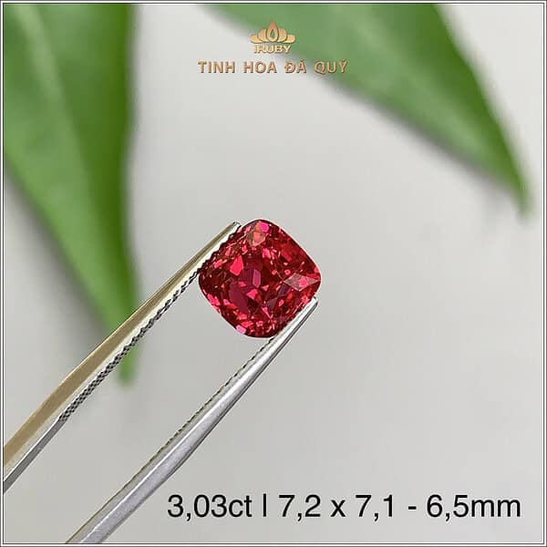 Đá Spinel gam màu đỏ hồng dâu đẹp 3,03ct - IRSI111 2406303 hình ảnh 2