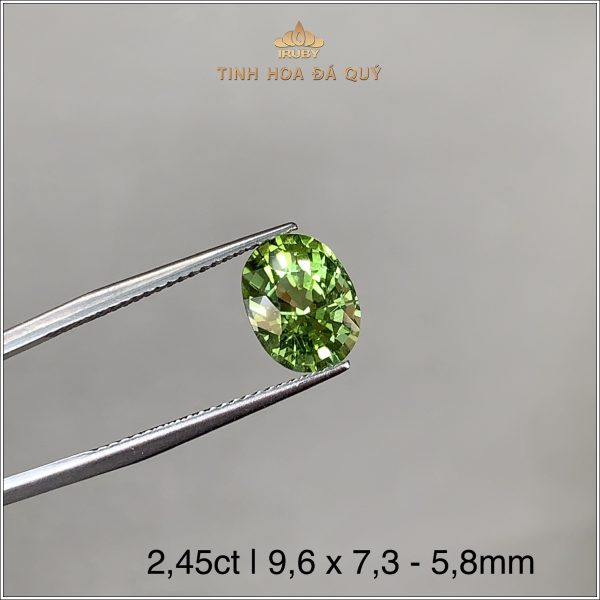 Đá Tourmaline xanh lá mạ tự nhiên 100% 2,45ct - IRTM41 2406245 hình ảnh 2