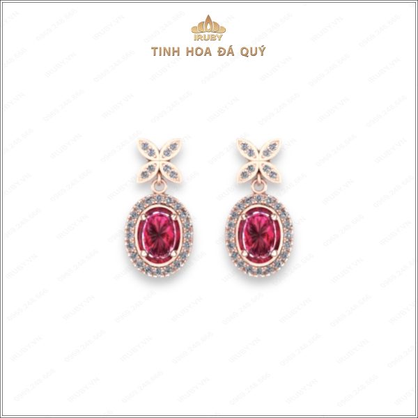 Mẫu 3D hoa tai Ruby Cánh Tiên - IRRB 240603 hình ảnh