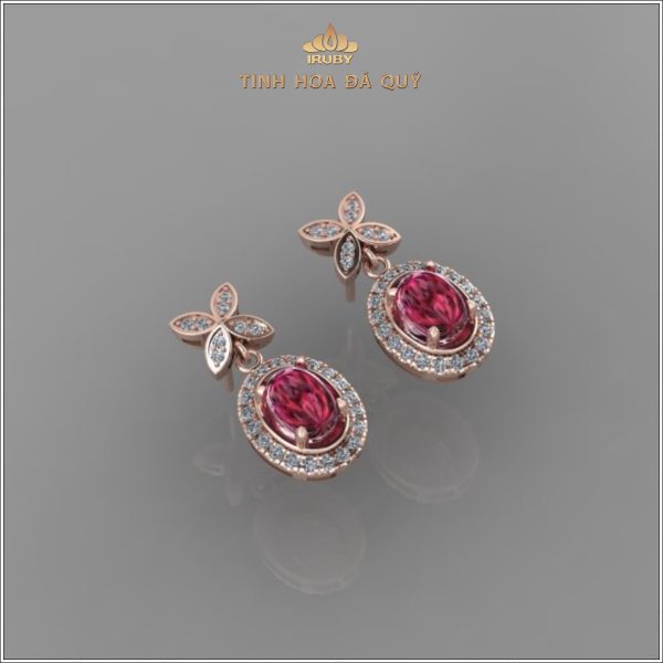 Mẫu 3D hoa tai Ruby Cánh Tiên - IRRB 240603 hình ảnh 2