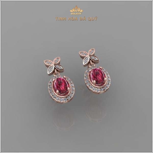 Mẫu 3D hoa tai Ruby Cánh Tiên - IRRB 240603 hình ảnh 3