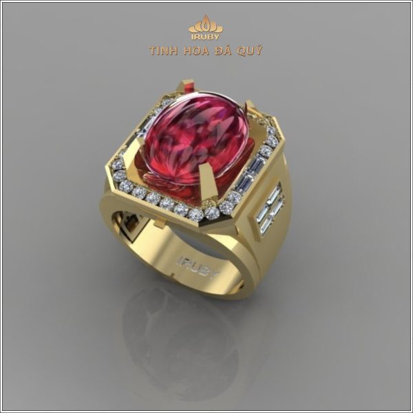 Mẫu 3D nhẫn nam Ruby sao Luxury Chủ Tịch - IRSR 2404143 hình ảnh 2