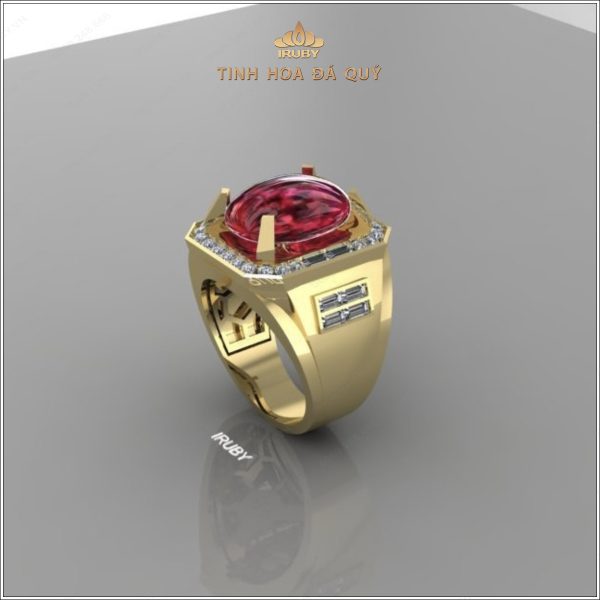 Mẫu 3D nhẫn nam Ruby sao Luxury Chủ Tịch - IRSR 2404143 hình ảnh 3