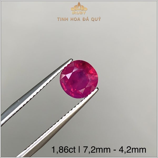 đá Ruby facet đỏ hồng 1,86ct IRRF238 2407186