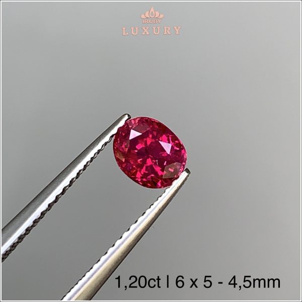 Đá Ruby facet đỏ huyết chiếu long lanh 1,20ct – IRRF235 2407120