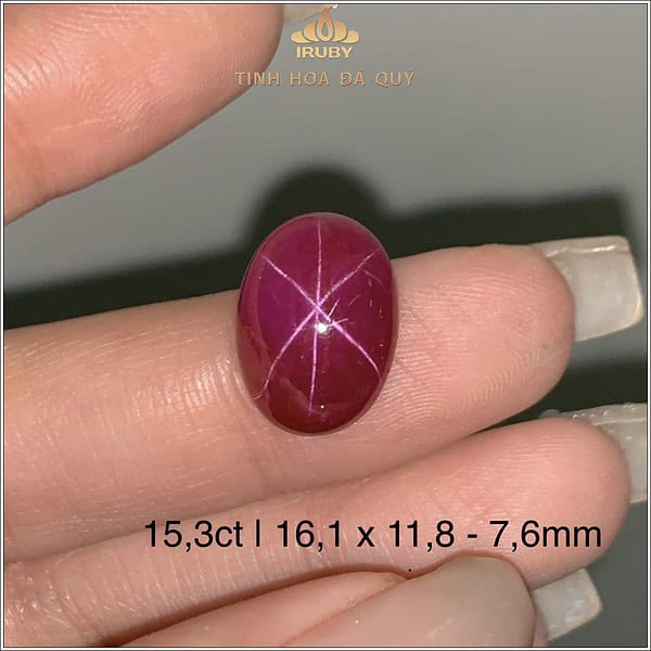 Đá Ruby sao tự nhiên 100% 15,3ct IRSR239 2406153 hình ảnh