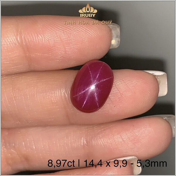 Đá Ruby sao tự nhiên 100% 8,97ct - IRSR241 2407897 hình ảnh