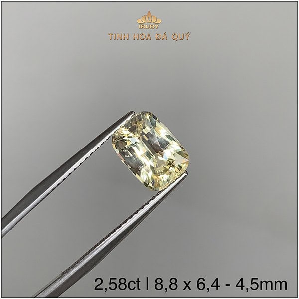 Đá Sapphire vàng tự nhiên 100% 2,58ct - IRYS257 2407258 hình ảnh 2