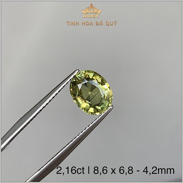 Đá Sapphire xanh lục tự nhiên 100% 2,16ct IRGS258 2407216 hình ảnh