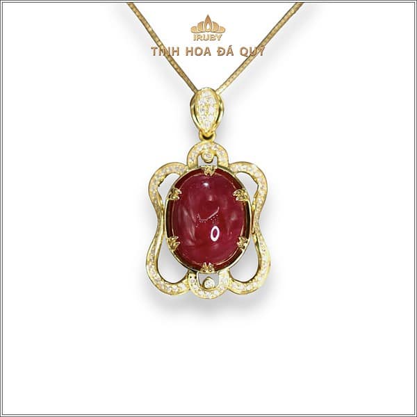 Mặt dây Ruby kết kim cương tự nhiên - IRRC234 2405265 hình ảnh