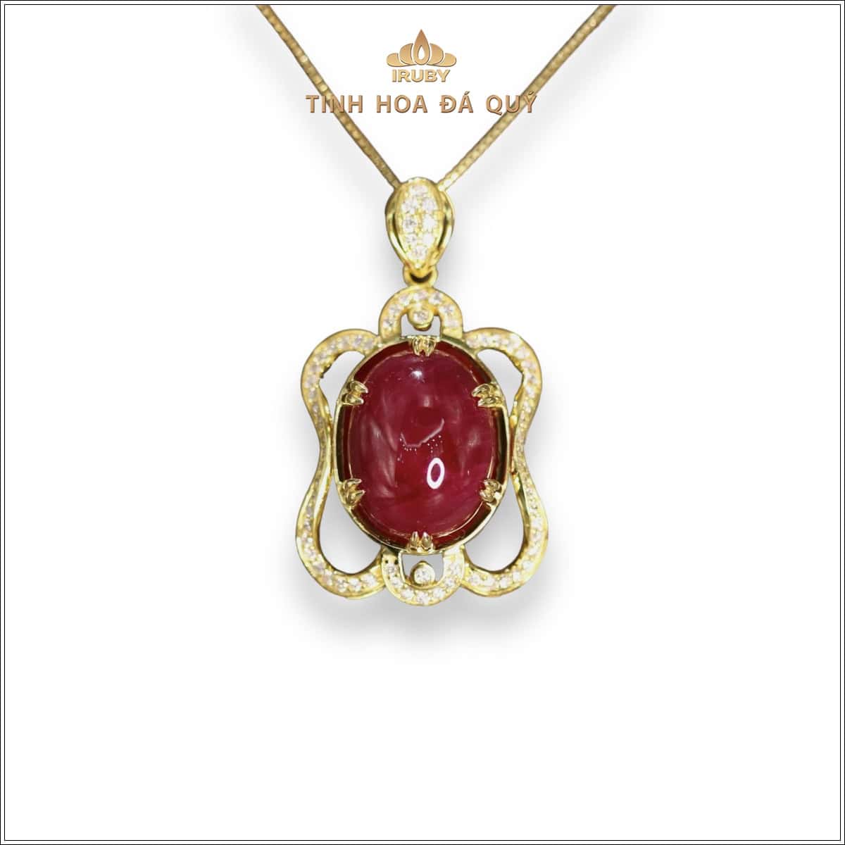 Mặt dây Ruby kết kim cương tự nhiên – IRRC234 2405265